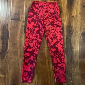 Zella Red Bright Fun Athletic Leggings Size XS